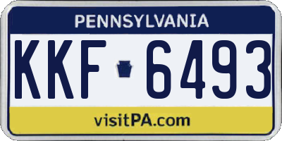 PA license plate KKF6493