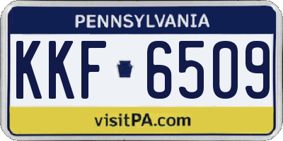 PA license plate KKF6509