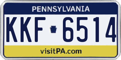 PA license plate KKF6514