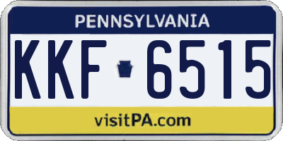 PA license plate KKF6515