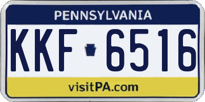 PA license plate KKF6516
