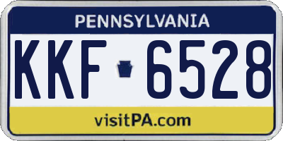 PA license plate KKF6528