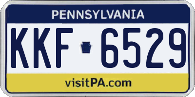 PA license plate KKF6529