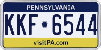 PA license plate KKF6544