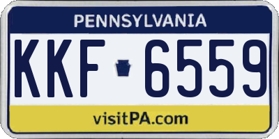 PA license plate KKF6559