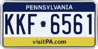 PA license plate KKF6561