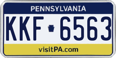 PA license plate KKF6563