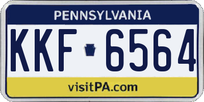 PA license plate KKF6564