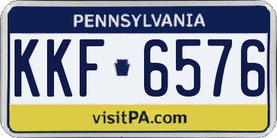 PA license plate KKF6576