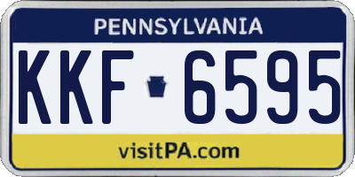 PA license plate KKF6595
