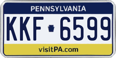 PA license plate KKF6599