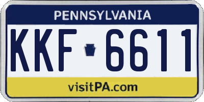 PA license plate KKF6611