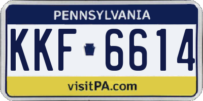PA license plate KKF6614