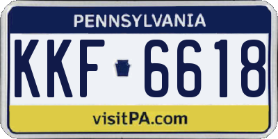 PA license plate KKF6618