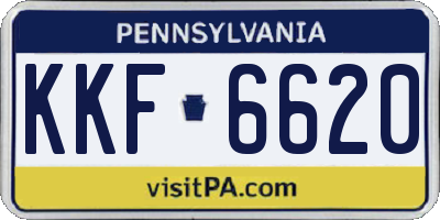 PA license plate KKF6620