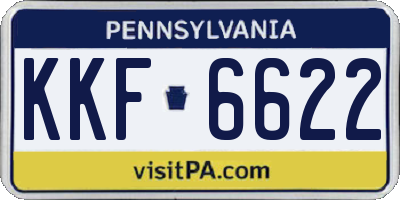 PA license plate KKF6622