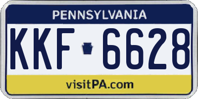 PA license plate KKF6628