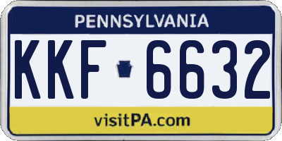 PA license plate KKF6632