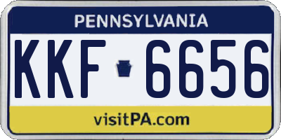 PA license plate KKF6656