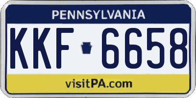 PA license plate KKF6658