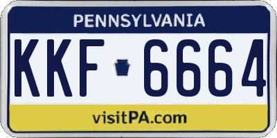 PA license plate KKF6664