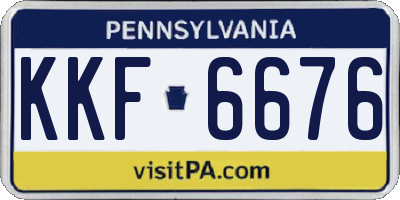 PA license plate KKF6676