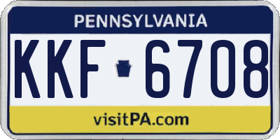 PA license plate KKF6708