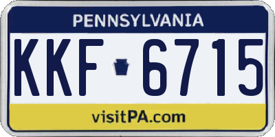 PA license plate KKF6715