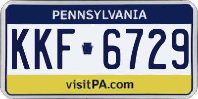 PA license plate KKF6729