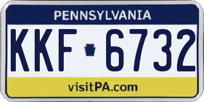 PA license plate KKF6732