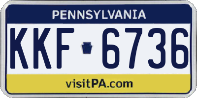 PA license plate KKF6736