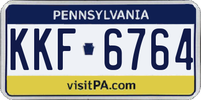 PA license plate KKF6764