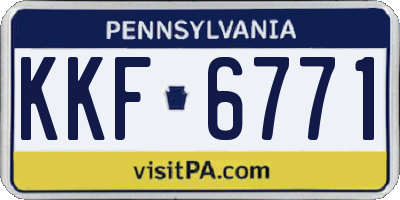PA license plate KKF6771
