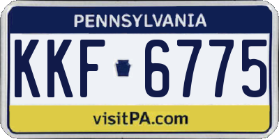 PA license plate KKF6775