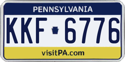 PA license plate KKF6776