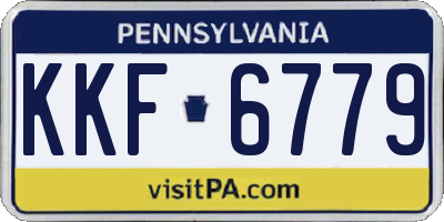 PA license plate KKF6779