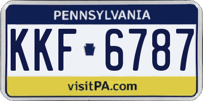 PA license plate KKF6787