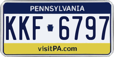 PA license plate KKF6797