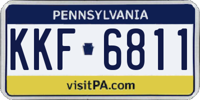 PA license plate KKF6811