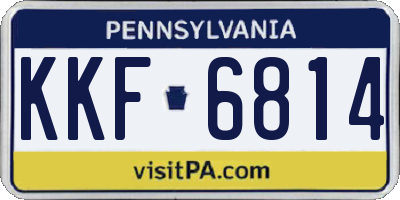 PA license plate KKF6814