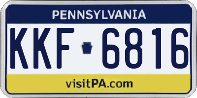 PA license plate KKF6816
