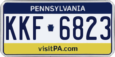 PA license plate KKF6823