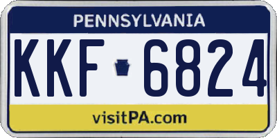 PA license plate KKF6824