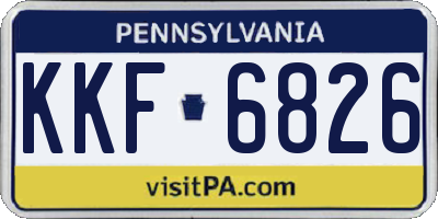 PA license plate KKF6826