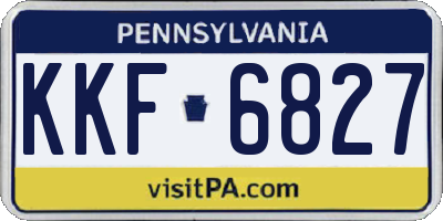 PA license plate KKF6827