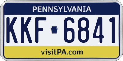 PA license plate KKF6841