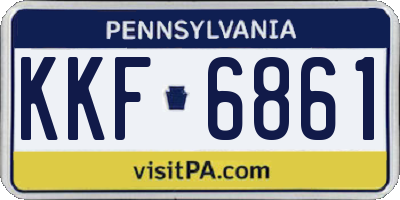 PA license plate KKF6861