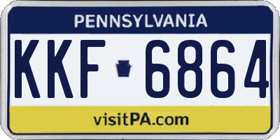 PA license plate KKF6864