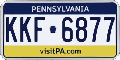 PA license plate KKF6877