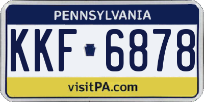 PA license plate KKF6878